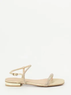 – Abendsandale aus Metallicleder*Andrea Puccini Sale