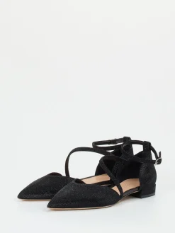 – Ballerinas aus Metallic-Textil in*Andrea Puccini Sale