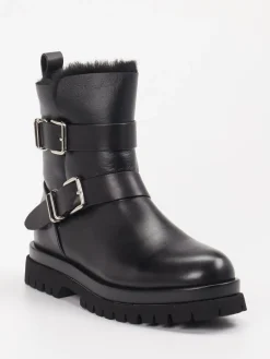 Damen Andrea Puccini – Biker-Stiefelette aus Lammleder