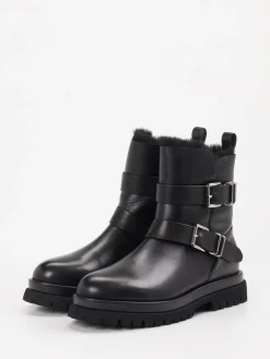 Damen Andrea Puccini – Biker-Stiefelette aus Lammleder