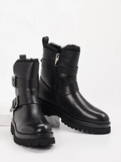 Damen Andrea Puccini – Biker-Stiefelette aus Lammleder