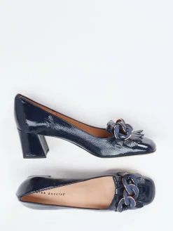 – Blockabsatz-Pumps aus Lackleder Dunkel*Andrea Puccini