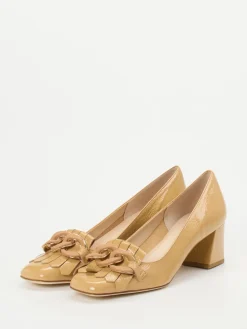 – Blockabsatz-Pumps aus Lackleder Honiggelb*Andrea Puccini Discount