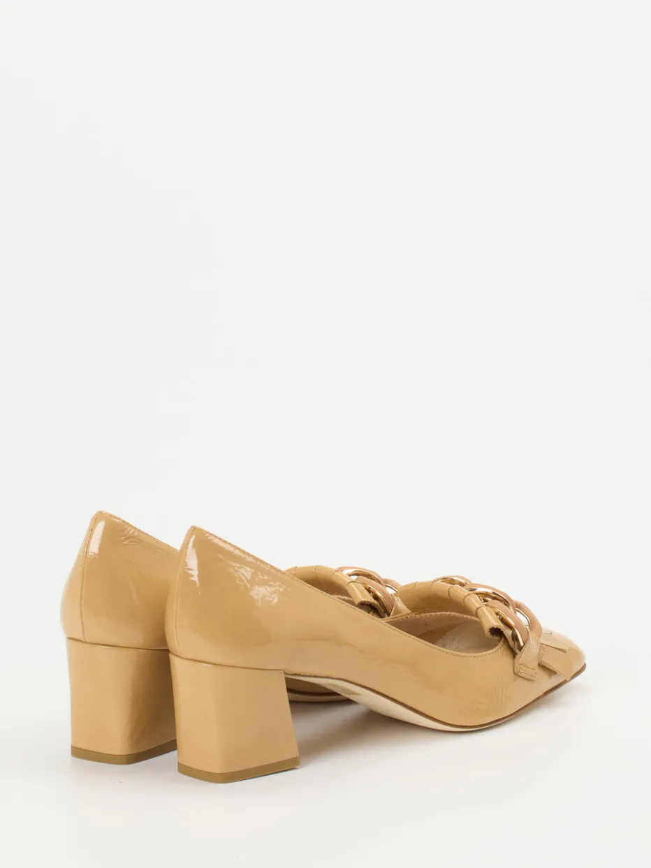 – Blockabsatz-Pumps aus Lackleder Honiggelb*Andrea Puccini Discount