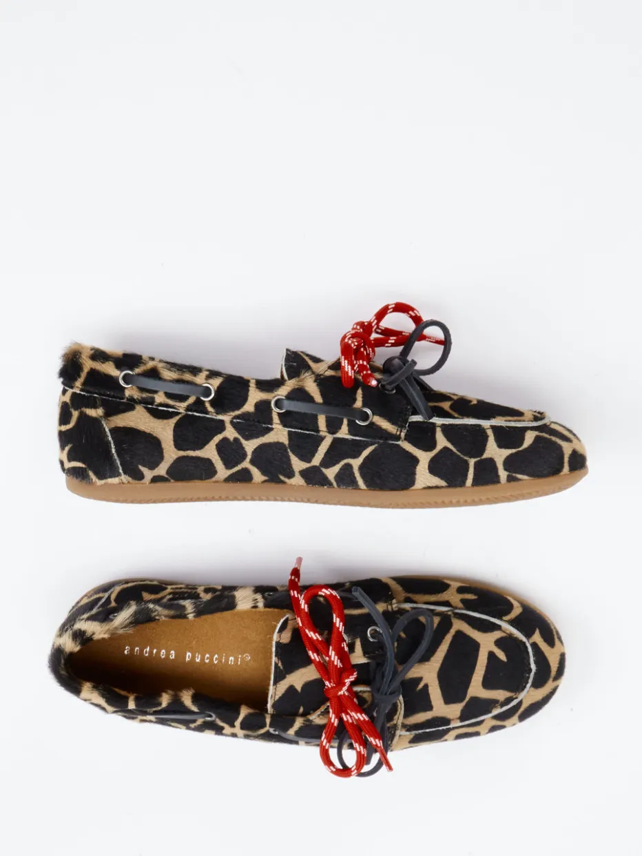 – Bootsschuh aus Ponyfell mit Animalprint*Andrea Puccini Best