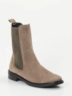 – Chelsea Boots aus Veloursleder Taupe*Andrea Puccini Clearance