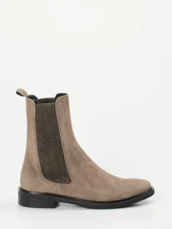 – Chelsea Boots aus Veloursleder Taupe*Andrea Puccini Clearance