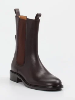 Damen Andrea Puccini – Chelsea Boots aus Glattleder Dunkel