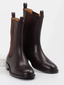 Damen Andrea Puccini – Chelsea Boots aus Glattleder Dunkel