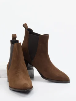 Damen Andrea Puccini – Chelsea-Stiefelette aus Veloursleder