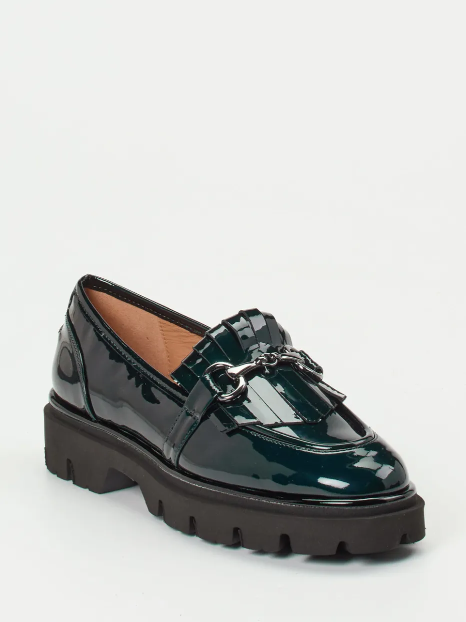 – Chunky Loafer aus Lackleder Petrol*Andrea Puccini Outlet