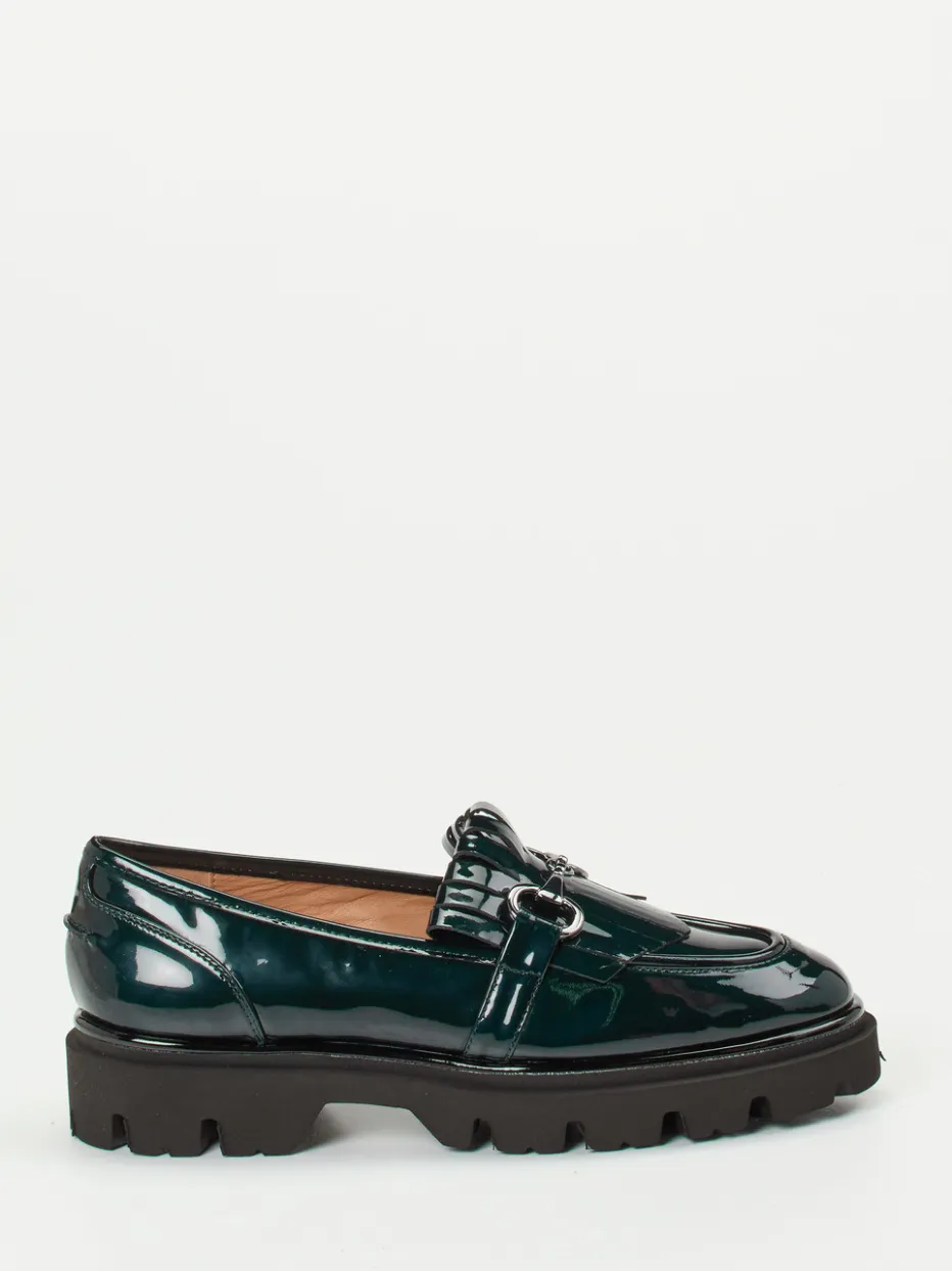 – Chunky Loafer aus Lackleder Petrol*Andrea Puccini Outlet