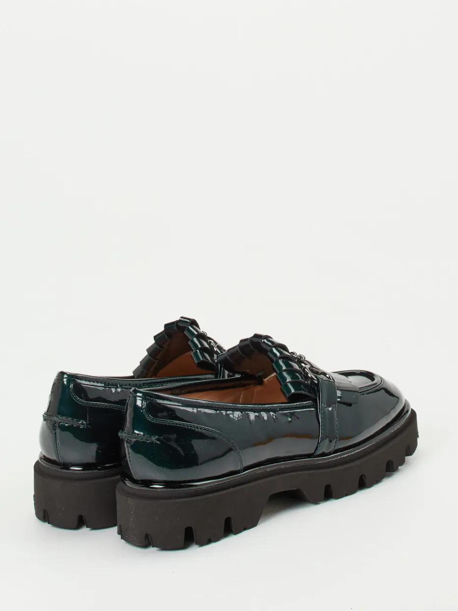 – Chunky Loafer aus Lackleder Petrol*Andrea Puccini Outlet