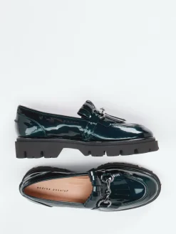 – Chunky Loafer aus Lackleder Petrol*Andrea Puccini Outlet