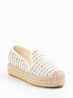 – Espadrilles aus Textil mit Juteplateau*Andrea Puccini