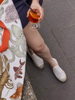 – Espadrilles aus Textil mit Juteplateau*Andrea Puccini
