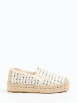 – Espadrilles aus Textil mit Juteplateau*Andrea Puccini