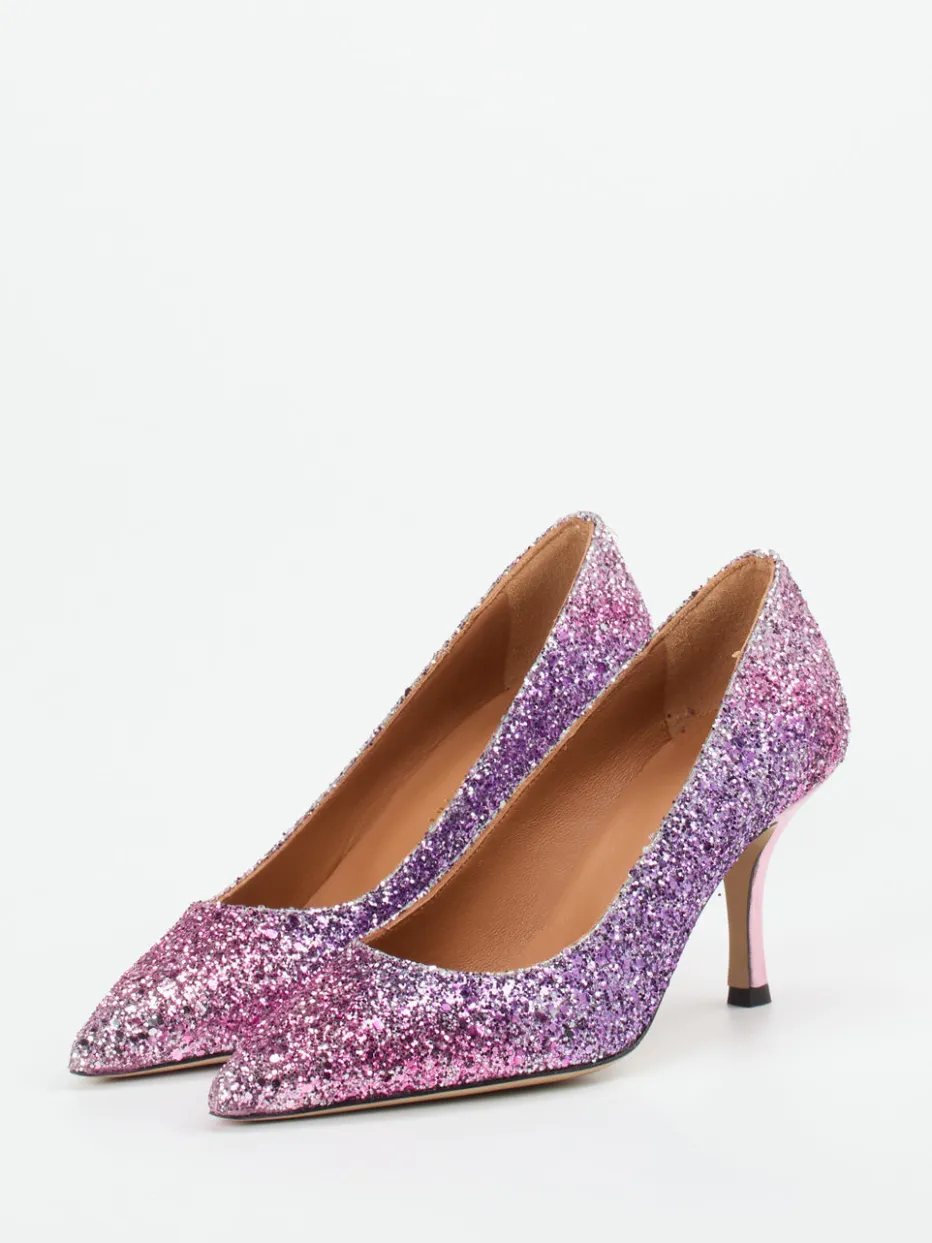 – Glitzerpumps aus Metallicleder fliederrosa*Andrea Puccini Clearance