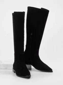 – kniehohe Stiefel aus Veloursleder*Andrea Puccini Hot