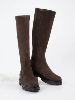 – Kniehohe Stiefel aus Veloursleder*Andrea Puccini Clearance