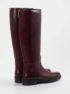 Damen Andrea Puccini – Kniehohe Stiefel aus Kalbleder Bordeaux