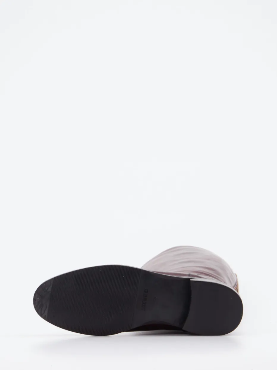 Damen Andrea Puccini – Kniehohe Stiefel aus Kalbleder Bordeaux
