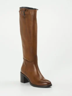 Damen Andrea Puccini – Kniestiefel aus Kalbleder cognac