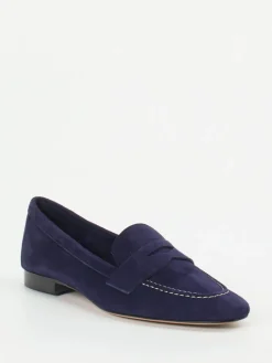 Damen Andrea Puccini – Loafer aus Veloursleder in Tief
