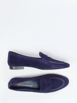 Damen Andrea Puccini – Loafer aus Veloursleder in Tief