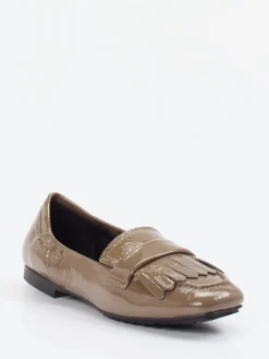 Damen Andrea Puccini – Loafer aus Lackleder in Taupe