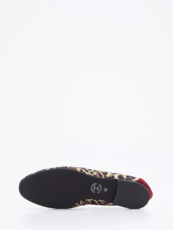 Damen Andrea Puccini – Loafer aus Veloursleder mit Leoprint