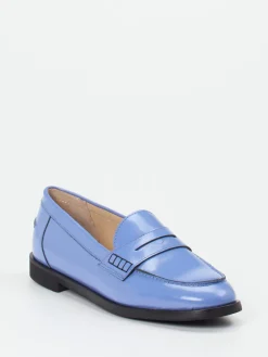 Damen Andrea Puccini – Loafer aus Hochglanzleder Hell