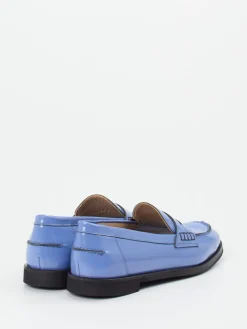 Damen Andrea Puccini – Loafer aus Hochglanzleder Hell
