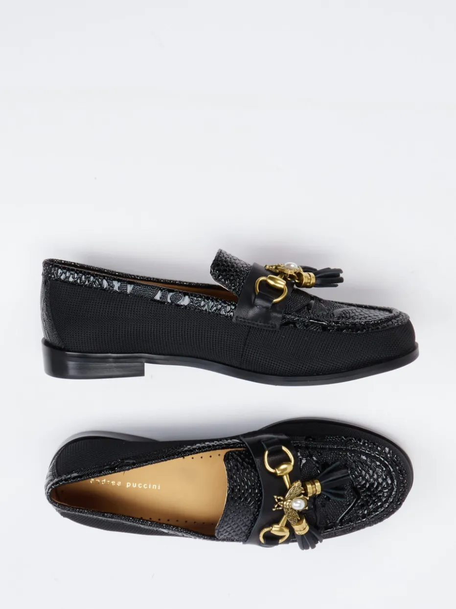 – Loafer aus geprägtem Leder*Andrea Puccini Best