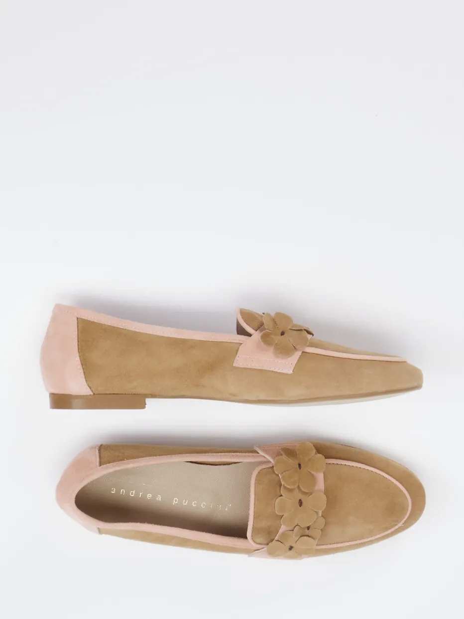 – Loafer aus Veloursleder Sandbeige*Andrea Puccini Outlet