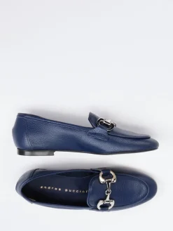 – Loafer aus Kalbleder in Marine*Andrea Puccini