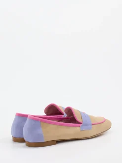 Damen Andrea Puccini – Loafer aus Veloursleder in braun