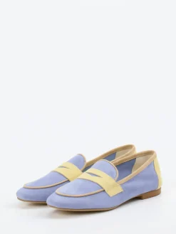 Damen Andrea Puccini – Loafer aus Veloursleder Lavendel