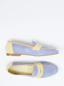 Damen Andrea Puccini – Loafer aus Veloursleder Lavendel