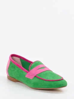 Damen Andrea Puccini – Loafer aus Veloursleder -pink
