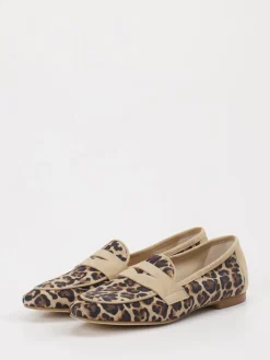 – Loafer aus Kalbleder mit Leomuster*Andrea Puccini New