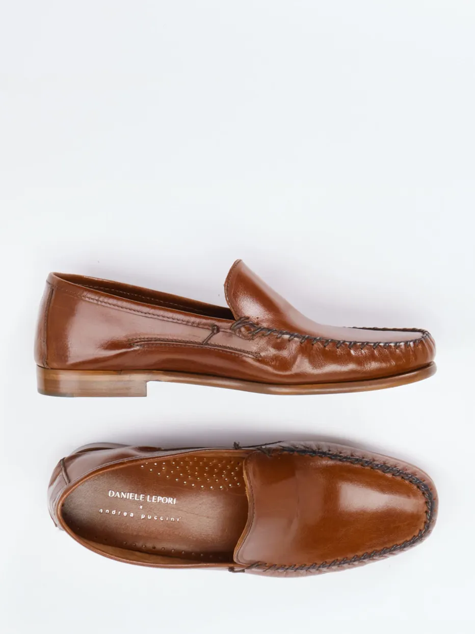 – Loafer aus Büffelleder cognac*Andrea Puccini Sale