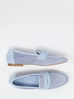 Damen Andrea Puccini – Loafer aus Veloursleder Pastell