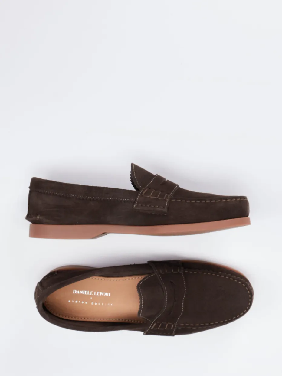 – Loafer aus Veloursleder Dunkel*Andrea Puccini