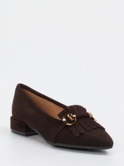 Damen Andrea Puccini – Loafer aus Veloursleder Dunkel