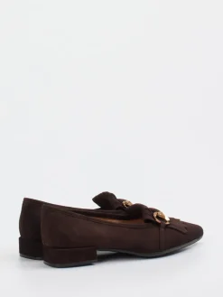 Damen Andrea Puccini – Loafer aus Veloursleder Dunkel
