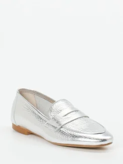 Damen Andrea Puccini – Loafer aus Metallic-Glattleder