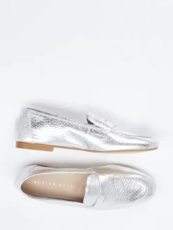 Damen Andrea Puccini – Loafer aus Metallic-Glattleder