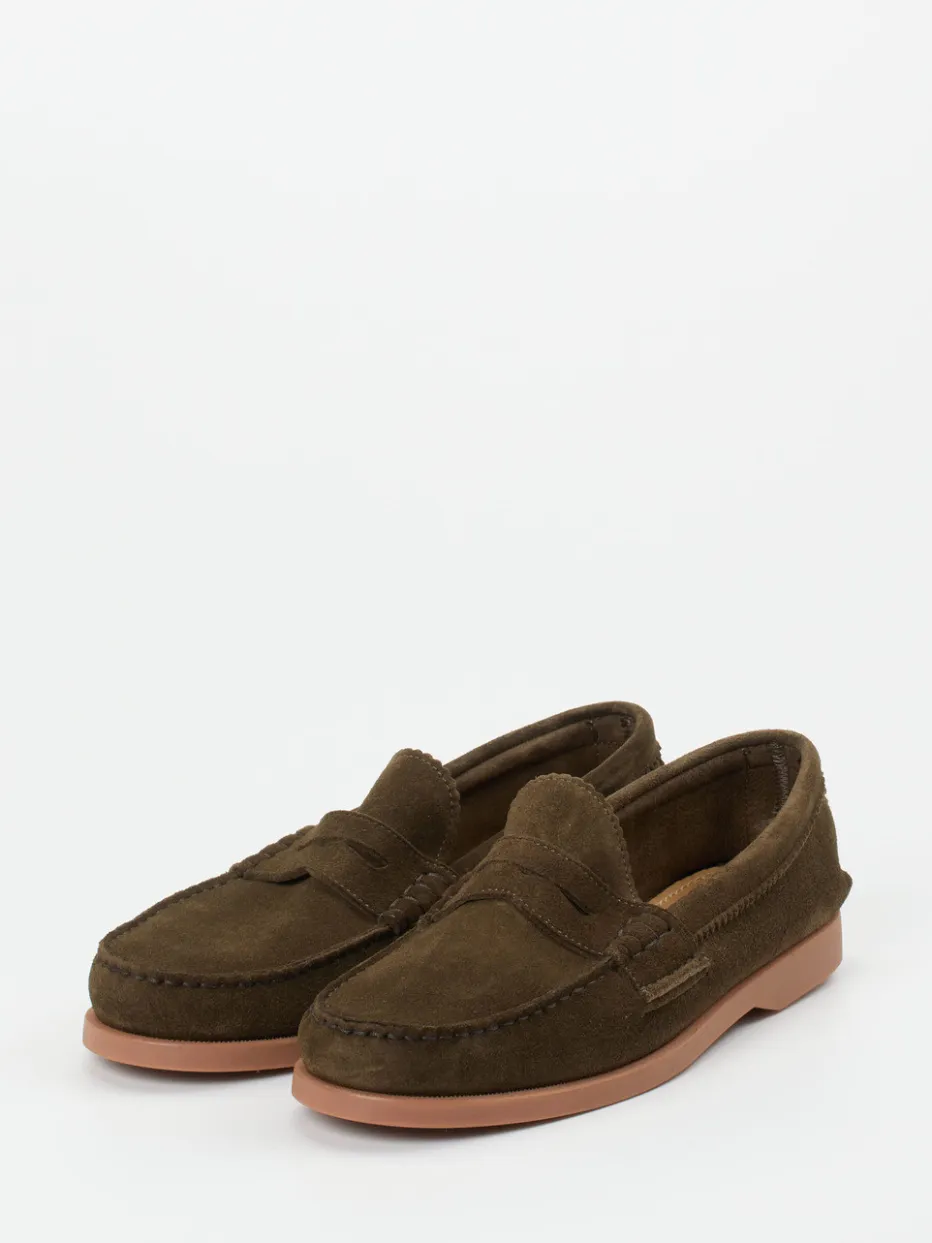 – Loafer aus Veloursleder oliv*Andrea Puccini Clearance