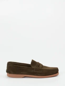 – Loafer aus Veloursleder oliv*Andrea Puccini Clearance